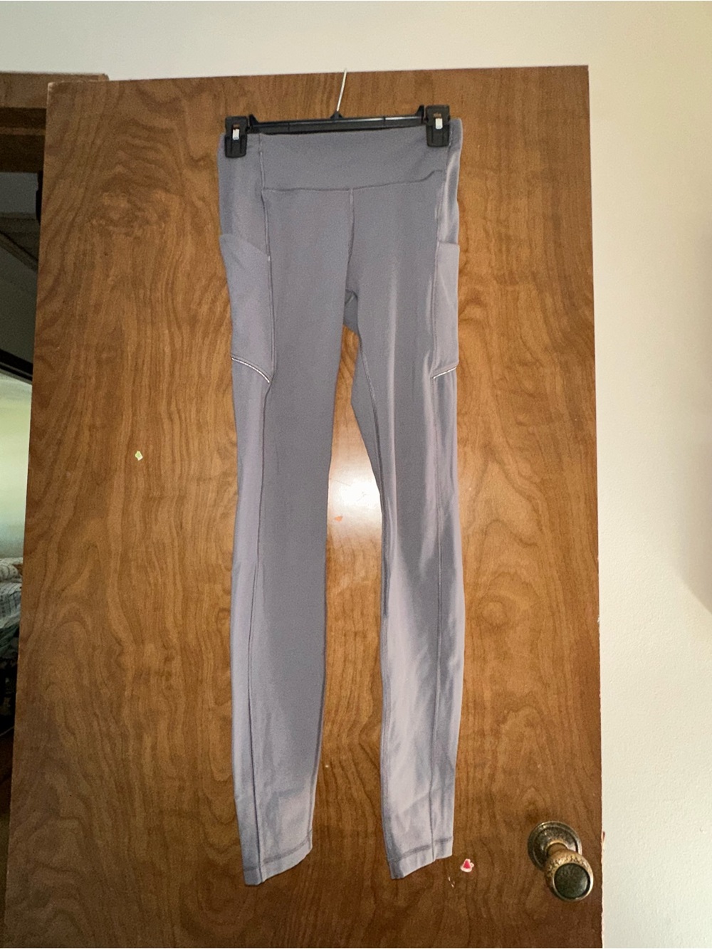 Lululemon Light Gray High-Waist Performance Leggings